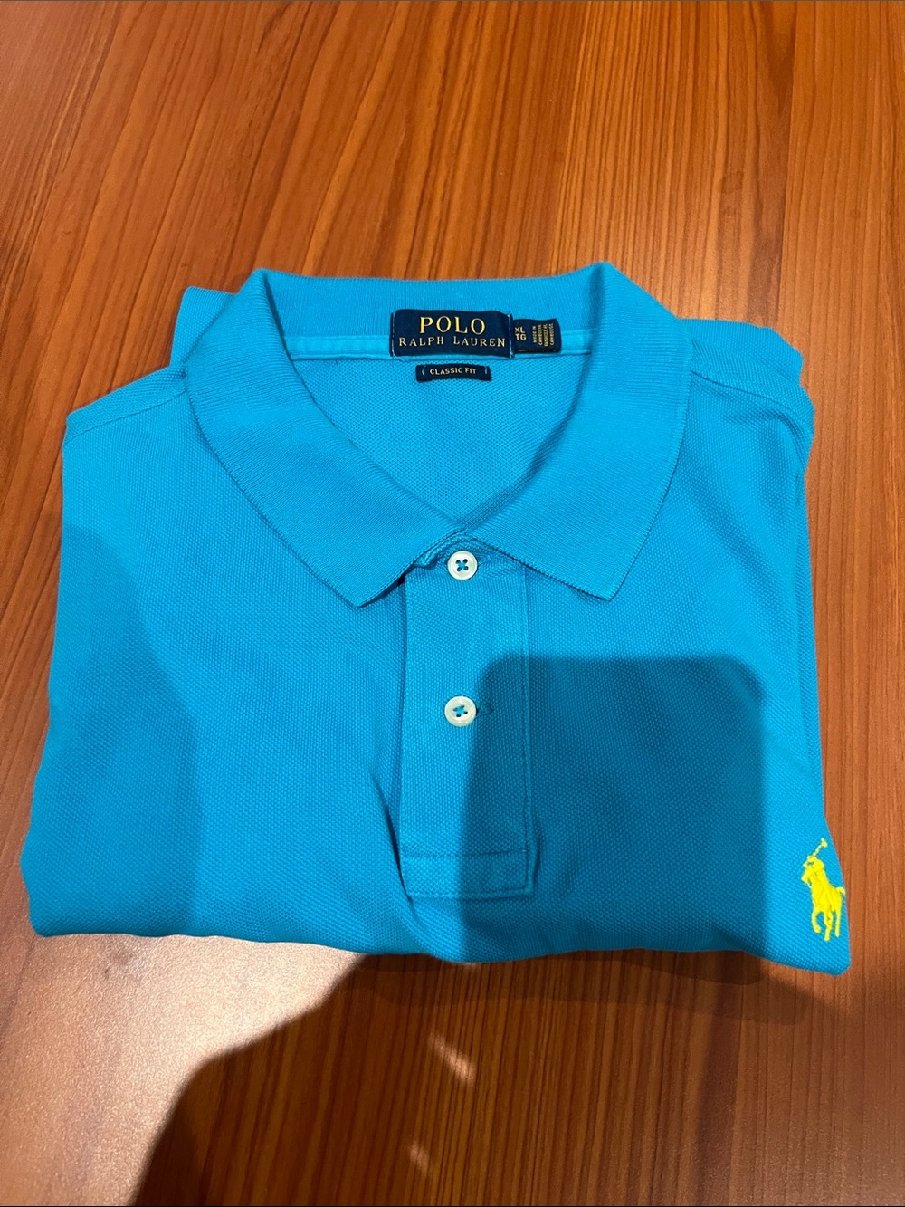 Polo by Ralph Lauren Bright Turquoise Polo Shirt with Yellow Pony